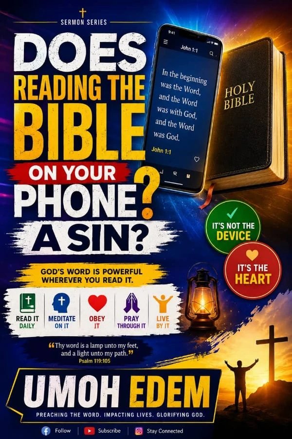 Book cover: Does Reading the Bible on Your Phone a Sin?