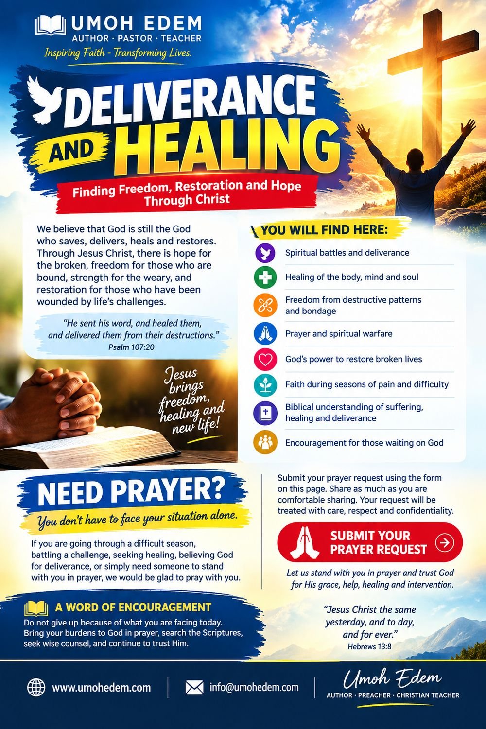 Sermon poster: Deliverance and Healing